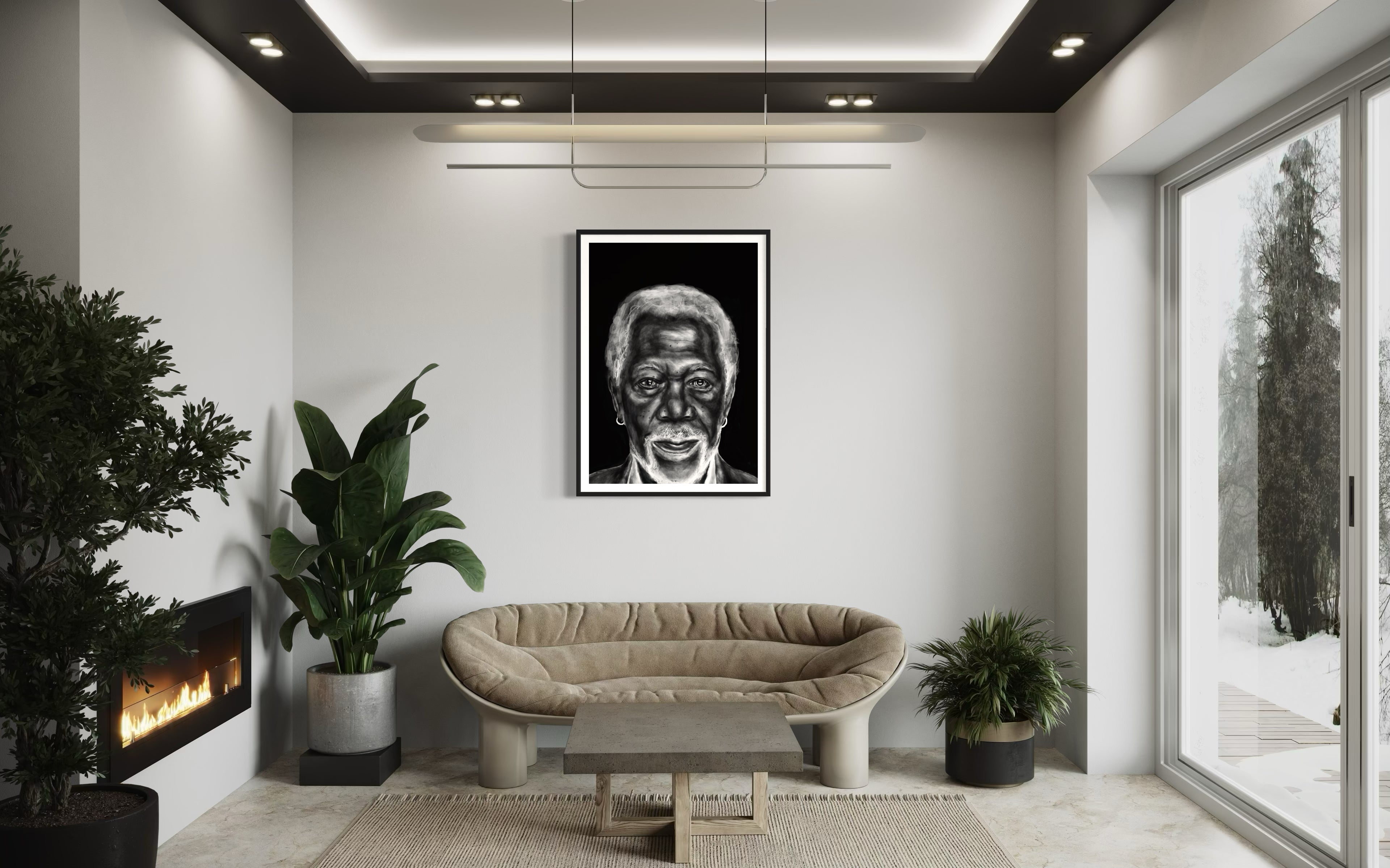 MORGAN FREEMAN Framed & Mounted Print