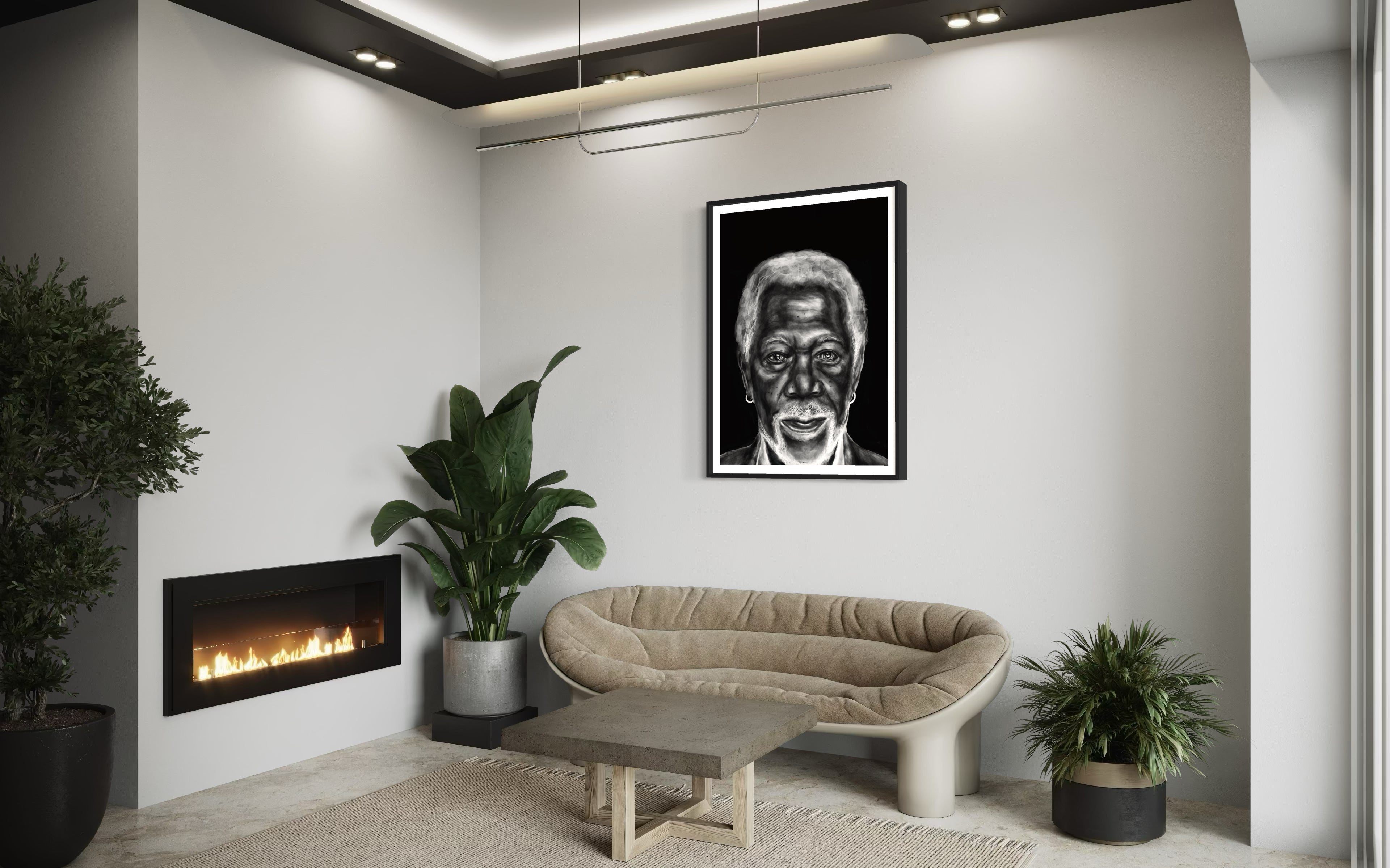 MORGAN FREEMAN Framed & Mounted Print