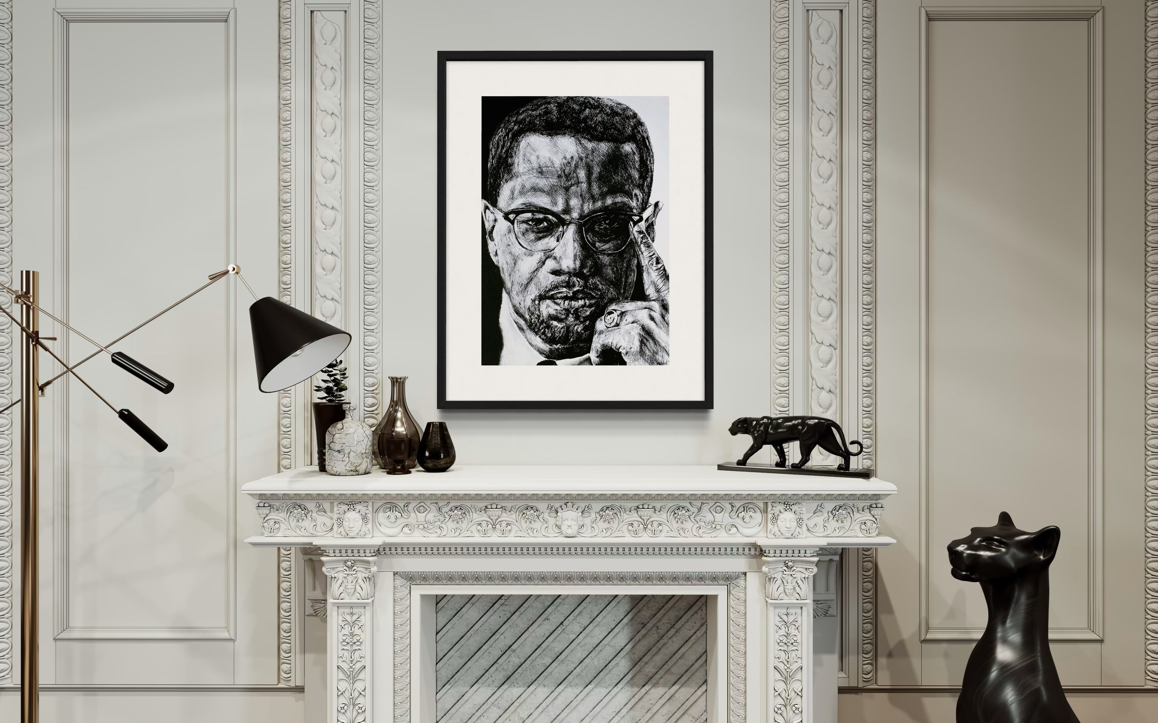MALCOLM X Framed & Mounted Print