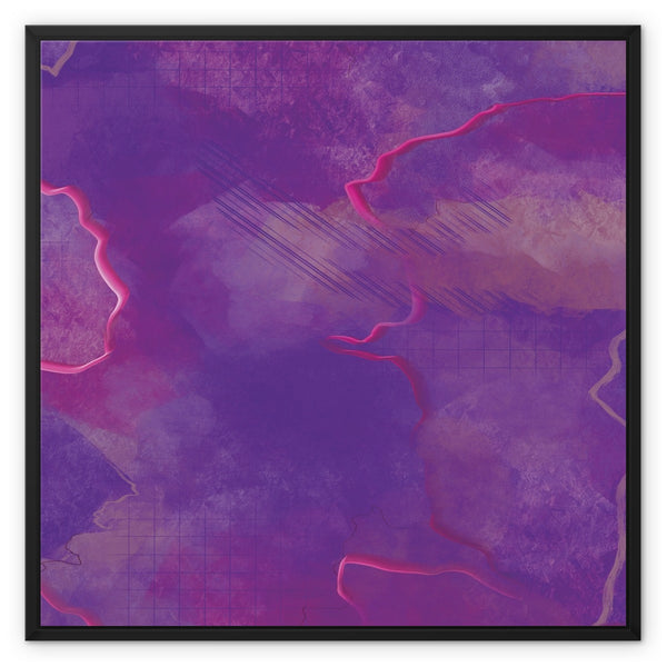 PLUM PARADISE (SQUARE) FRAMED CANVAS