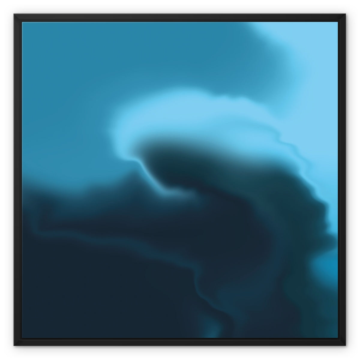 CYAN ENGULF (SQUARE) FRAMED CANVAS