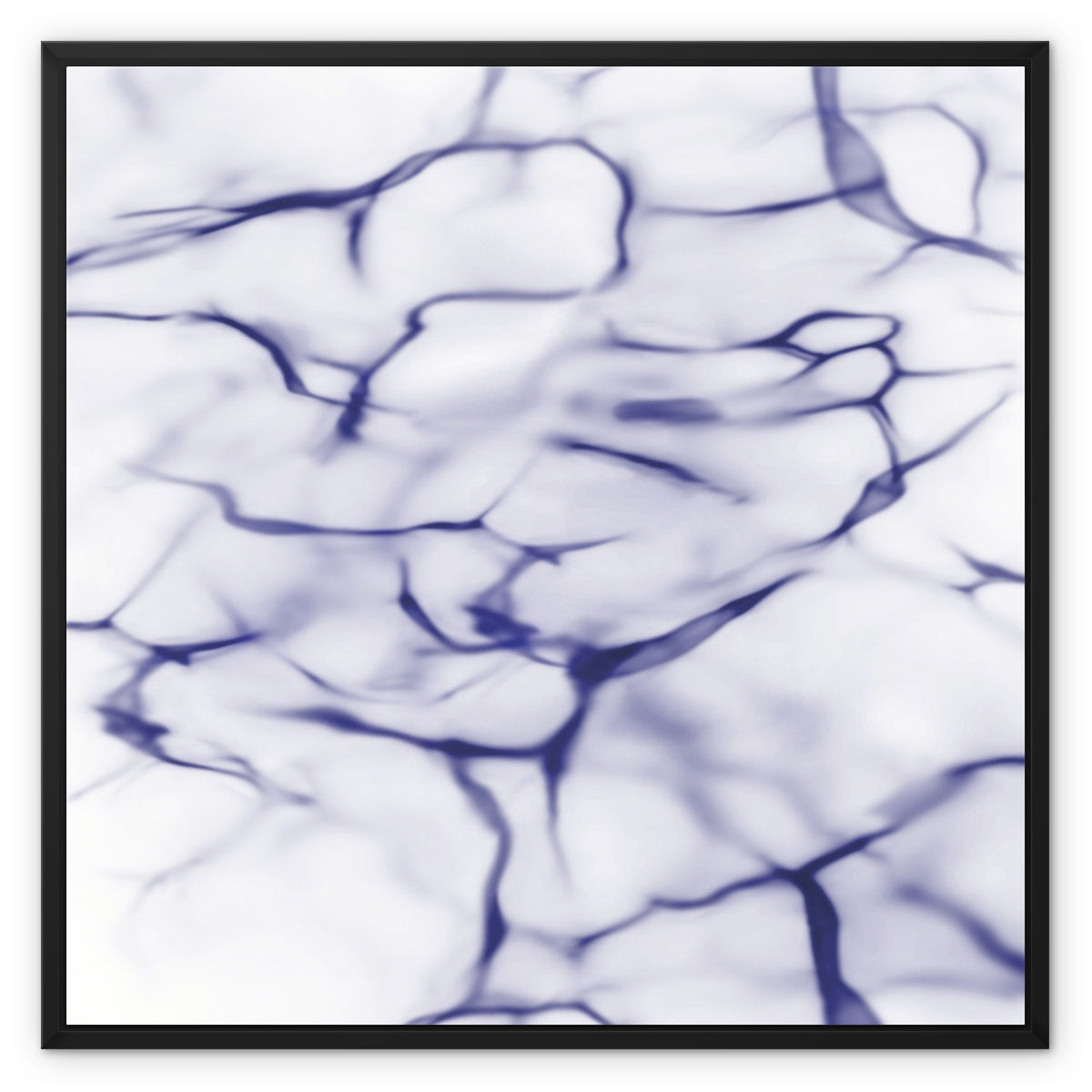 BLUE BUBBLE (SQUARE) FRAMED CANVAS