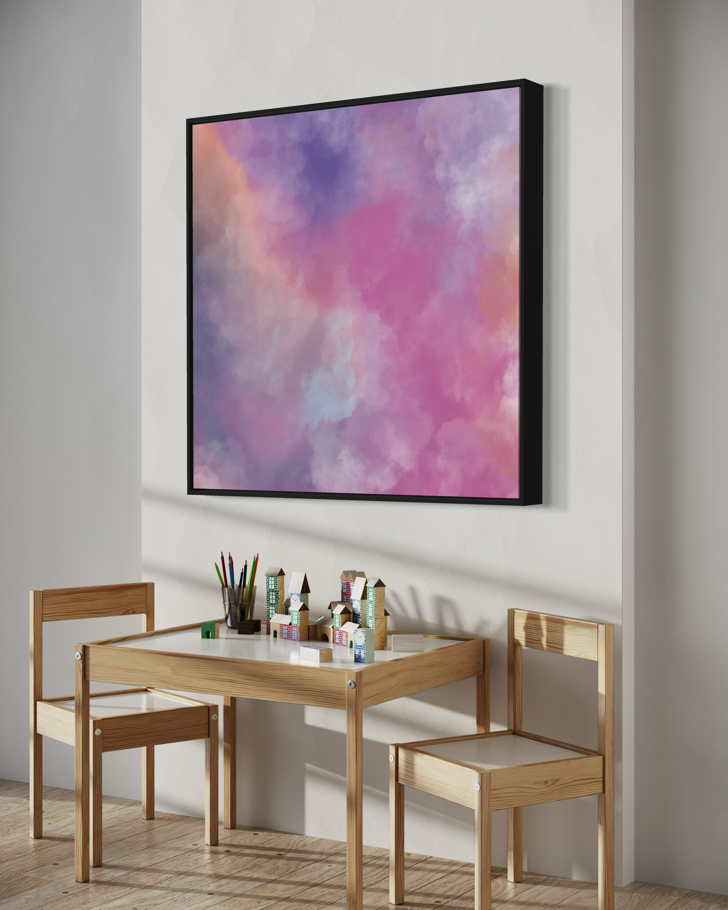 CANDYFLOSS (SQUARE) FRAMED CANVAS