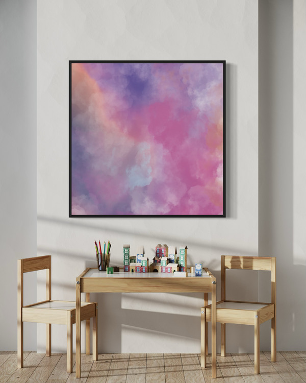 CANDYFLOSS (SQUARE) FRAMED CANVAS