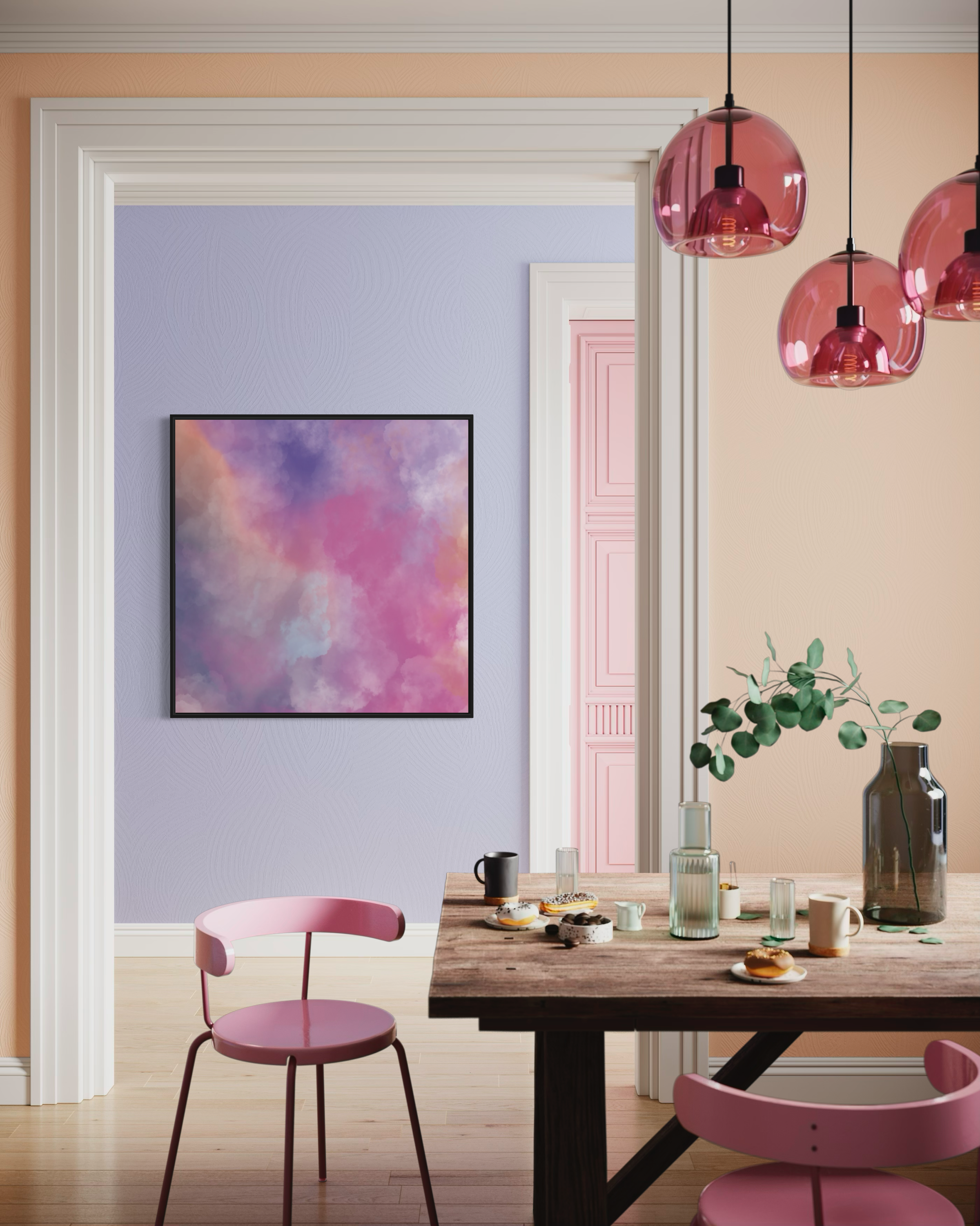 CANDYFLOSS (SQUARE) FRAMED CANVAS