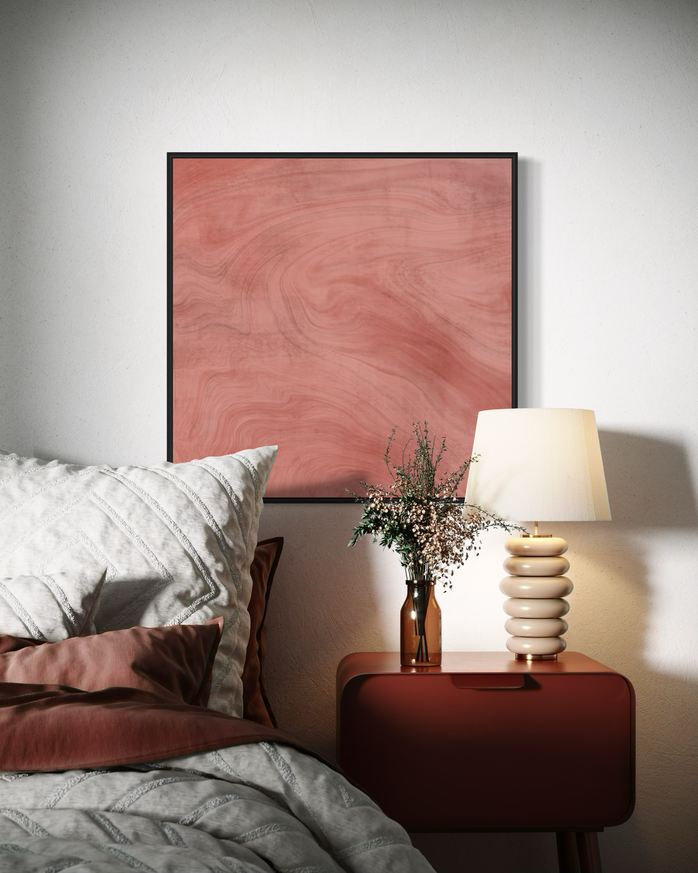 CHERRY BLOSSOM (SQUARE) FRAMED CANVAS