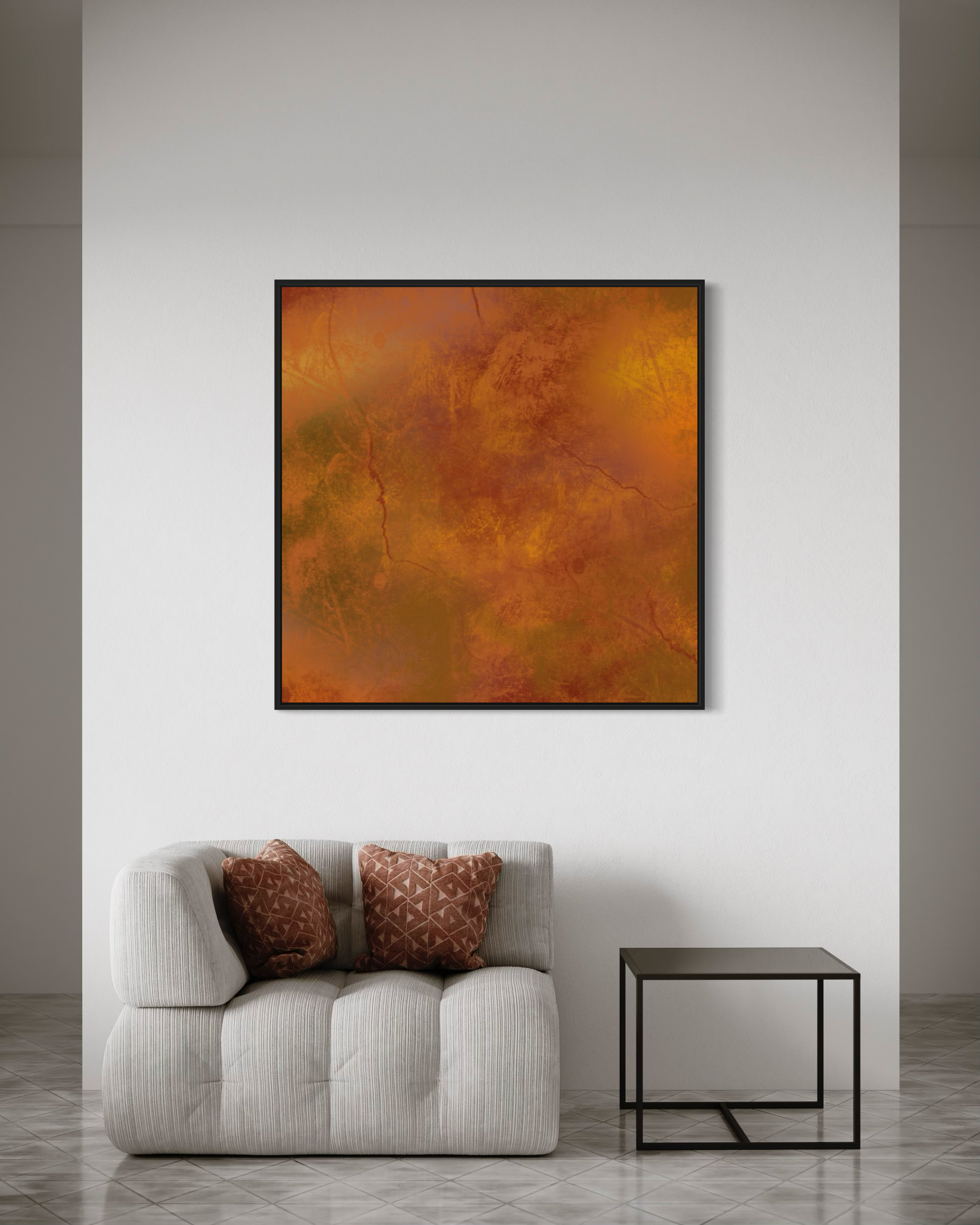 GOLDEN GAZE (SQUARE) FRAMED CANVAS