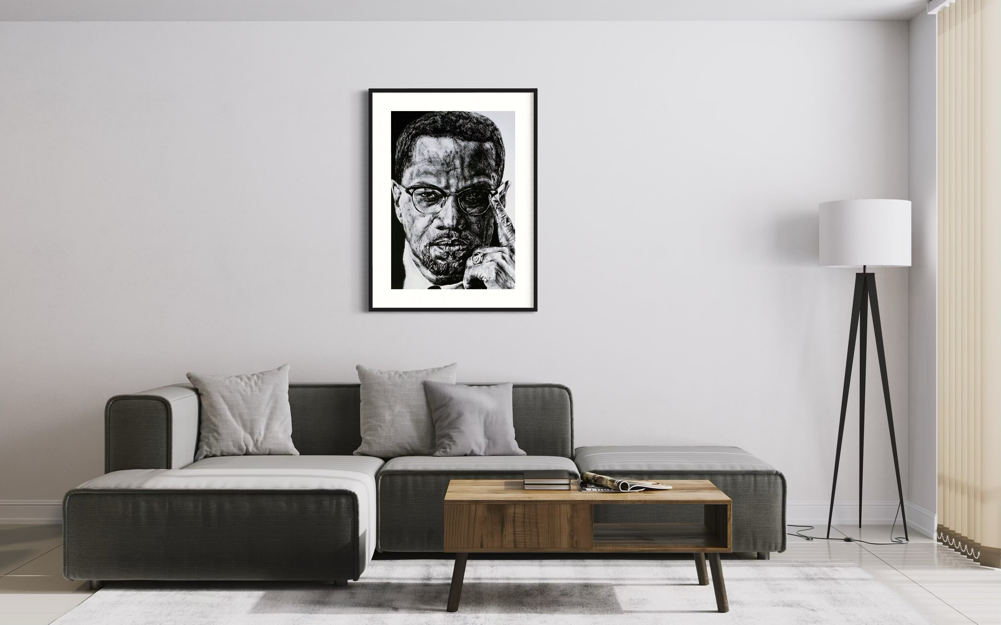 MALCOLM X Framed & Mounted Print