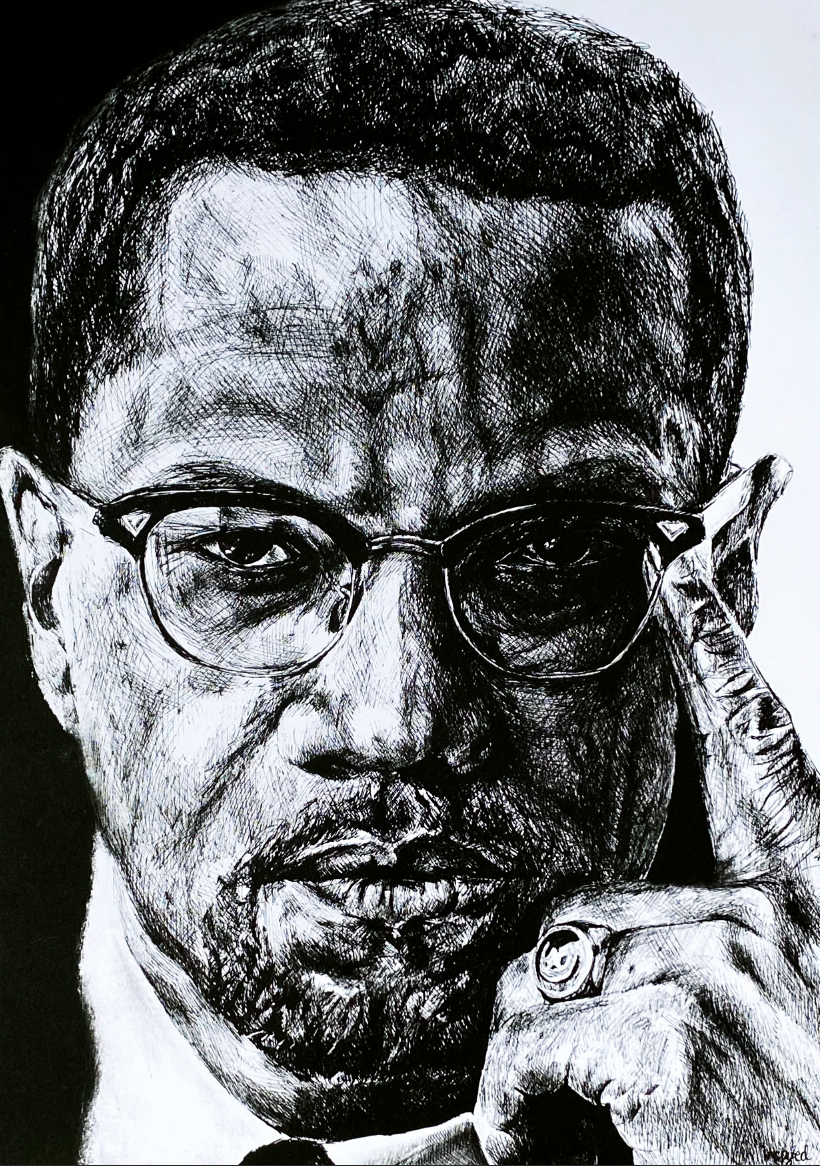 MALCOLM X Framed & Mounted Print