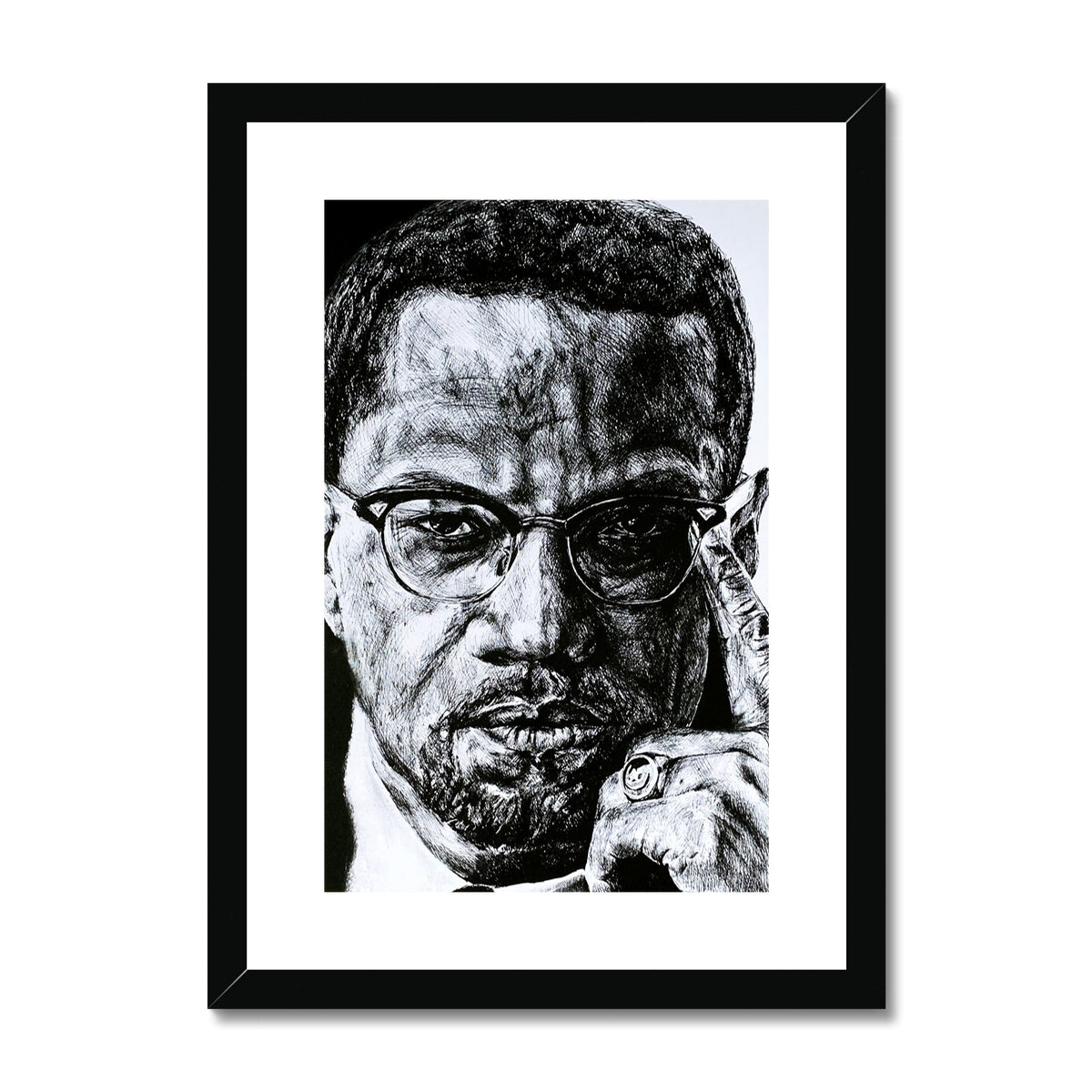 MALCOLM X Framed & Mounted Print